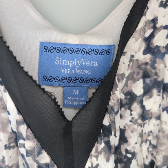 Simply Vera Vera Wang Sz M Floral Sleeveless Dress - Picture 5 of 7